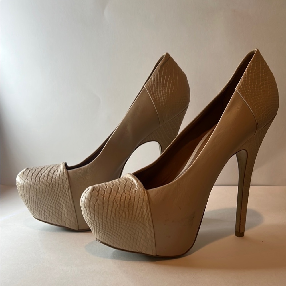 Aldo Cream Platform Heels with Stiletto
